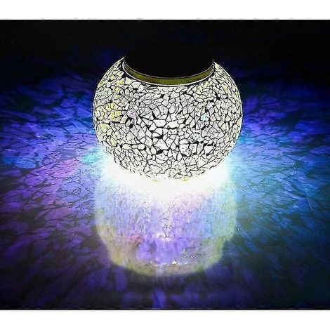 Solarbetriebene LED-Mosaiklampe, 7-farbige Ambientebeleuchtung für Partys, Abende und Dekoration (1/5)