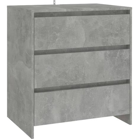 Maison Exclusive - Credenza Grigio Cemento 70x41x75 cm in Truciolato