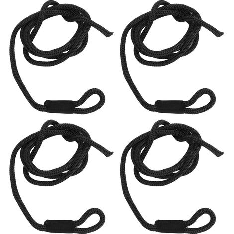4PCS Amarres Bateau 1,5m Polyester Haute Résistance Corde Pare-chocs Marine Noire Anti-Abrasion (1/5)