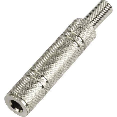TRU COMPONENTS 595219 Klinken-Steckverbinder 6.35 mm Buchse, gerade Polzahl: 2 Mono Silber 1 St.