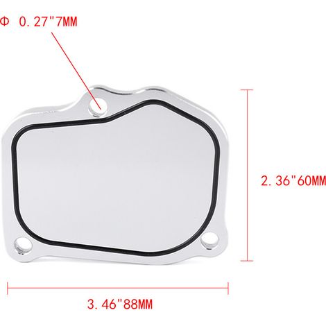 Aluminum alloy cover for the timing chain tensioner of motor vehicles, compatible with Honda K20 and K24 engines, one set.