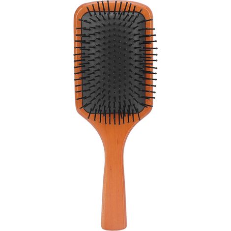Brosse à cheveux en bois massant bien-être, peigne palette pour démêler, sécher et lisser les cheveux. (1/5)
