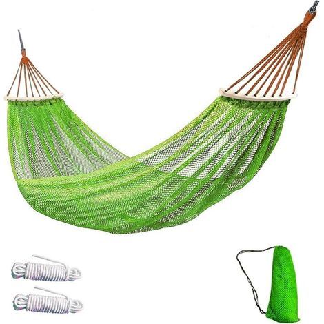 Hamac extérieur Durable avec Trous de Grillage de Glace - Stable for la Relaxation(Vert) (1/2)