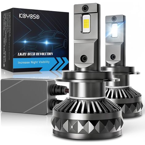 H7 LED Bulbs 30000LM, 160W Canbus Car Headlights Compatible 12V 24V High Power 6500K White (1/5)