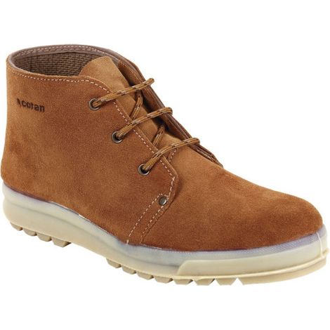 Bota Trekking Modelo Morella En Piel Color Camel con Suela Antideslizante y Con Cordones - Tallas de 35 a 46 43 Camel