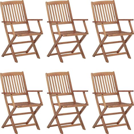Maison Exclusive - Klappbare Gartenstühle 6 Stk. mit Kissen Massi