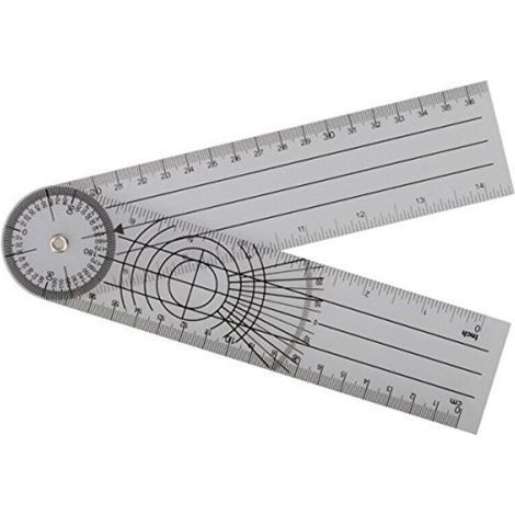 Professionnel 360 Degré Multi-Règle Goniomètre Angle Colonne Vertébrale (1/4)