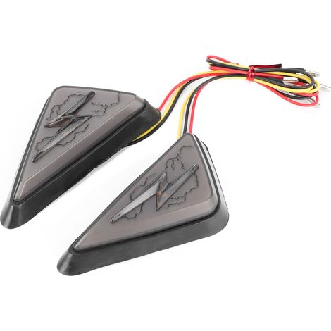 Clignotants Moto LED 2 Pièces Double Couleur Feux De Signalisation Blanc Jaune Universel (1/5)