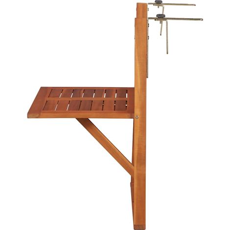 Tables de jardin, Table suspendue de balcon Table d'appoint, 64,5x44x80 cm Bois d'acacia massif OIB5788E (1/5)