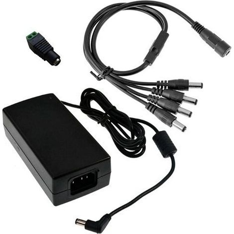 12 V 5 A 60 W DC Power Supply avec une caméra de vidéosurveillance à 4 voies câble répartiteur d'alimentation pour caméras de surveillance CCTV, rubans LED Lumière (1/5)
