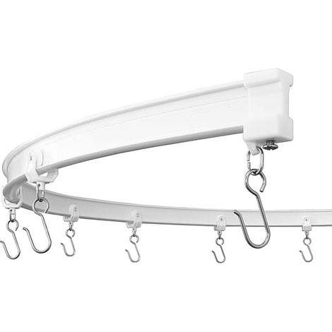 Rideau à rail flexible pour plafond, coulissant, sans, adaptable (1/5)