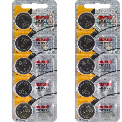 .10 piles Maxell CR2025.
