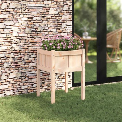 vidaXL Vaso da giardino Natura 50 x 50 x 70 cm Pino massello