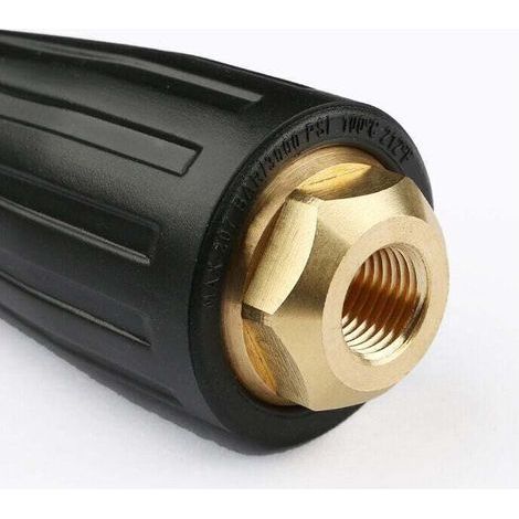 Buse rotative haute pression 3000 PSI, buse de pulvérisation turbo pour nettoyeurs haute pression avec raccord rapide 1/4", 030 (noir) (1/3)