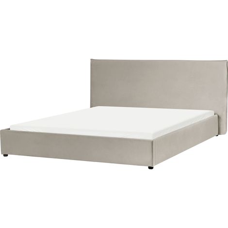 Bed Velvet LAVAUR 180 x 200 cm (EU Super King) Taupe