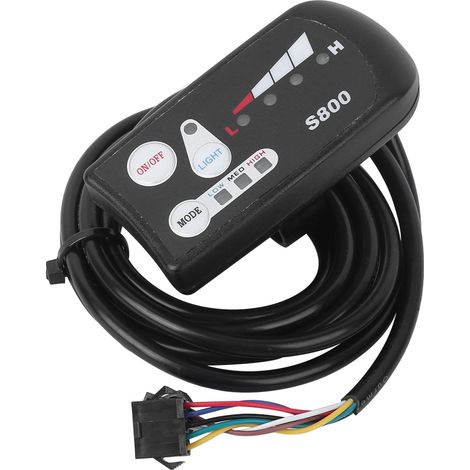 Écran horizontal noir et blanc S800 pour batterie lithium vélo électrique - Affichage LED 48V (1/5)