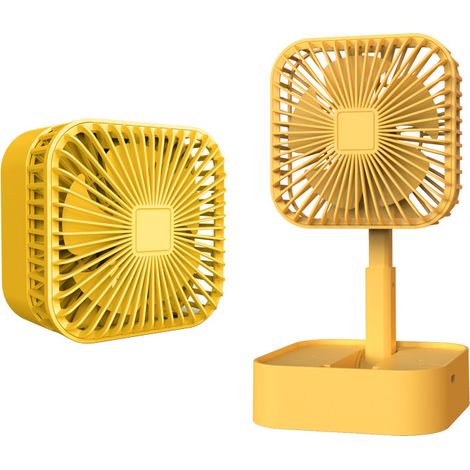 Ventilateur USB, ventilateur portable, mini ventilateur, ventilateur de bureau, ventilateur rechargeable avec base, ventilateur pliable à trois vitesses (1/3)