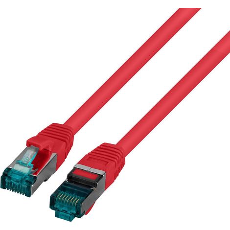 Cordon de brassage RJ45 S/FTP cat. 6A LSZH rouge 3 m