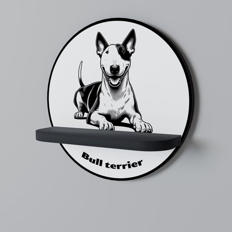 BULL TERRIER Estante redondo negro (1/5)