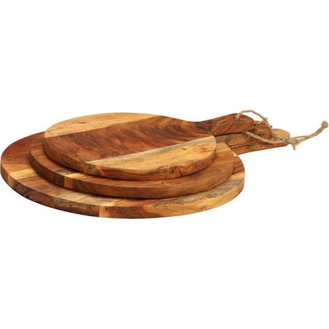 Tagliere 3pz in Legno Massello di Acacia vidaXL
