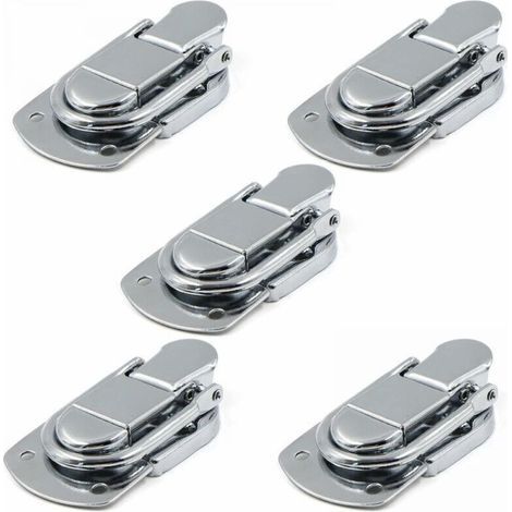BUNTHAUS Fermeture à Levier Fermoir à Bascule Loquets Verrou 5 pcs Loquet à Bascule en Acier Inoxydable pour Coffret, Cadeaux Boîte, Tiroir, Armoire, Trousse médical, Coffre à Outils