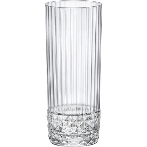 Set 4 Bicchieri Long Drick Cocktail in Vetro America' 20s 40 cl Bormioli (1/2)