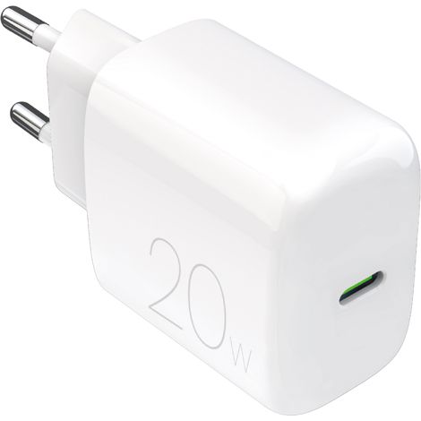 Chargeur mural USB-C PROLITE 20 W - Blanc (1/2)