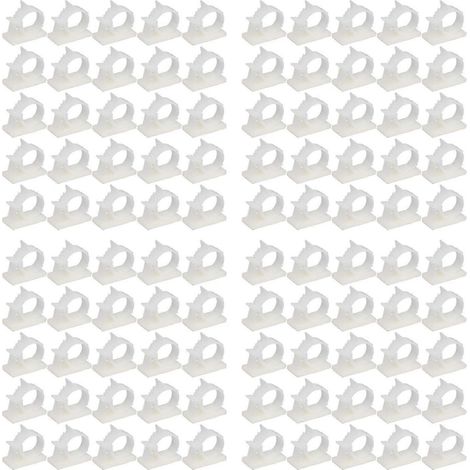 100 Stück Kabelmanagement-Clips, verstellbar, selbstklebend, PA66 Nylon, Kabelorganisator für Zuhause YX-0810