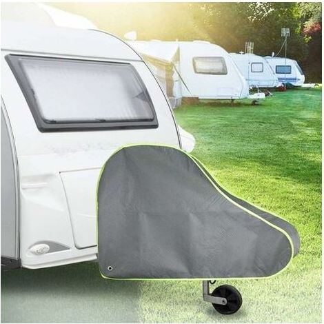Housse de Timon remorques, Housse de Protection pour caravanes et remorques Attelage Universelle Couverture de remorquage Housse pour Tête d'attelage de Caravane Remorque - Gris (1/5)