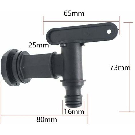 Pièces détachées pour réservoirs d'eau IBC, vanne d'arrêt, réservoir d'eau de pluie, réservoir d'eau, robinet 3/4 pouce, réservoir d'eau de jardin, réservoir d'eau, sortie, vanne (1/5)