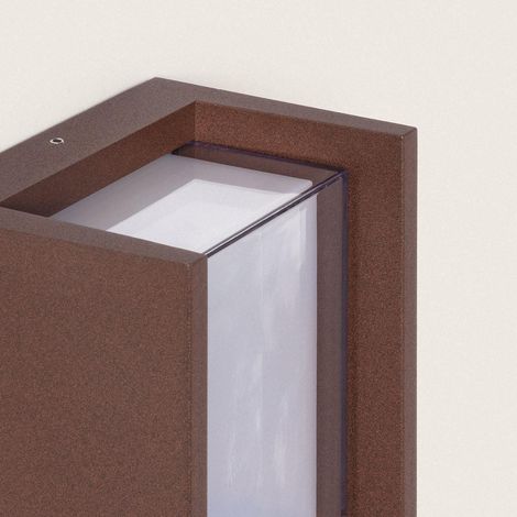 Aplique de Pared Exterior LED 12W Aluminio CCT Seleccionable Doble Difusor Lysandra Óxido