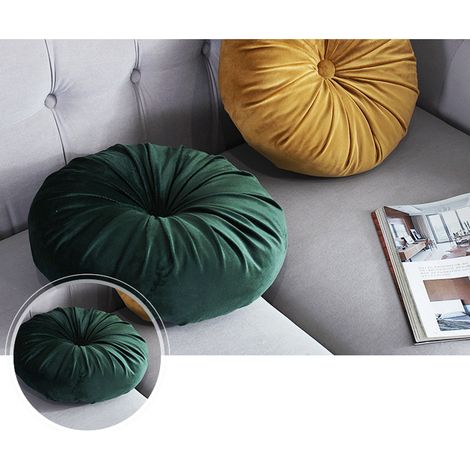 Coussin rond en velours, coussin décoratif doux et confortable, coussin de canapé léger et luxueux de style nordique (1/5)