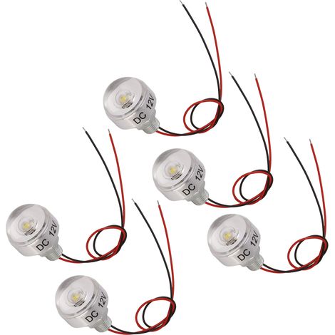 5PCS Spot Mini Encastré LED Sol 12V CC 1W Lumière Puits Escalier Meuble Bijoux Plafond Lampe Terrasse (1/5)
