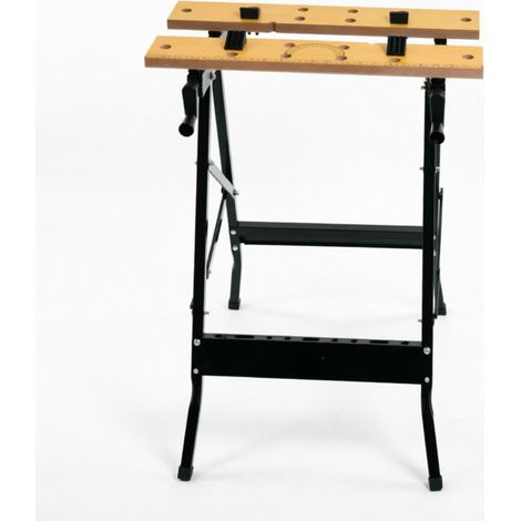 Banco da lavoro pieghevole in metallo e MDF 62,5 x 60,5 x 78,5 cm HOMVRA (1/4)