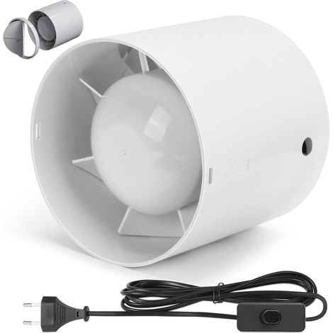Ventilateur Tubulaire 100 mm Extracteur d'Air -12W 130 m³/h 34dB VMC (1/5)