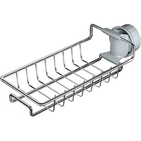 Sollbry 2 pièces Porte Shampoing Inox, Serviteur De Douche, Etagere, Porte Savon Barre Douche à Suspendre, Support Savon Gel Pour Tringle, argent,noir (1/5)