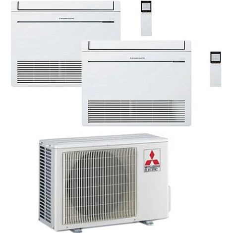 Climatizzatore Condizionatore Mitsubishi Pavimento Serie M MFZ-KT Dual Split Inverter 9000 + 9000 BTU con U.E. MXZ-2F33VF NOVITÁ Classe A++/A+ (1/2)