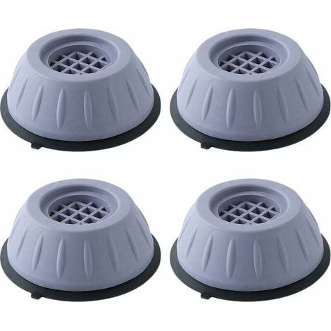 4Pcs Patins Anti Vibration Lave Linge Tapis Anti Vibration Machine a Laver Caoutchouc Antidérapant Pied à Suppression des Chocs et du Bruit, Antidérapant pour Lave-Linge Réfrigérateur, Surélevé 3cm (1/5)