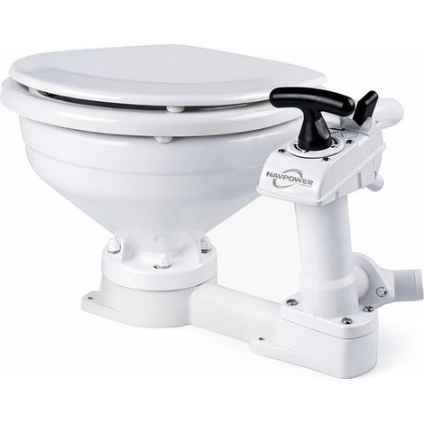 1 Toilette manuelle compacte, système Twist & Lock, pompe puissante, pour bateau et camping-car