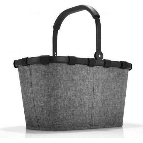 Reisenthel BK7052 carrybag Cestino per shopping 22 L in poliestere riciclato con telaio in alluminio colore Grigio