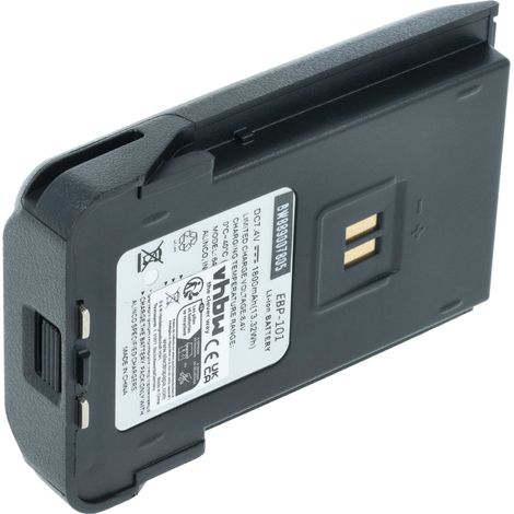 vhbw Batterie compatible avec Alinco DJ-PAX4, DJ-VX46-E, DJ-VX-50-HE radio talkie-walkie (1800mAh, 7,4V, Li-ion) (1/4)