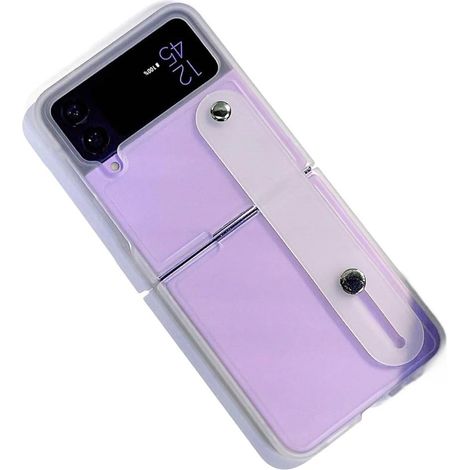FUNDA PLEGABLE PARA SAMSUNG GALAXY Z FLIP 4 BLANCA SEMITRANSPARENTE