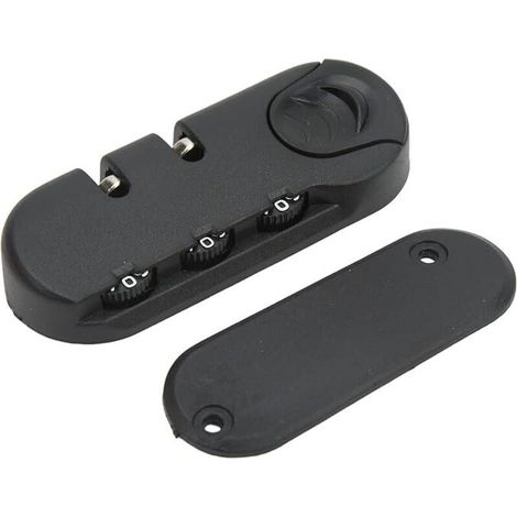 Lucchetto per bagagli, lucchetto a combinazione nera satinata in lega di zinco a 3 cifre, lucchetto di sicurezza con password per valigia da viaggio (1/4)