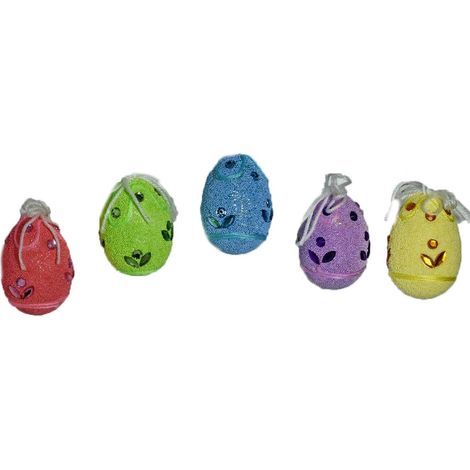 Uova decorazioni pasquali da appendere per albero di pasqua arredo casa set da12 in polisterolo vari colori moderni (1/5)