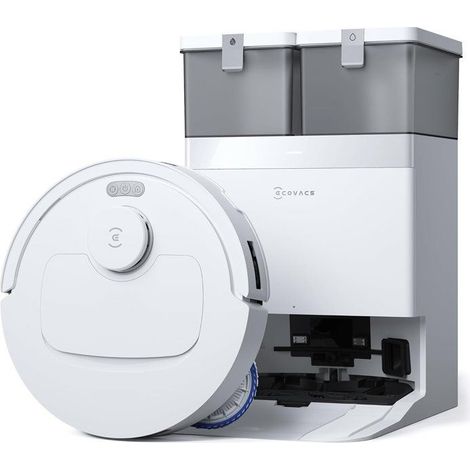 ECOVACS T30C Omni GEN2 - Aspiradora Robot Lavadora con Estación - 25000Pa - Lavado con Agua Caliente 75℃ - Mopa OZMO Turbo 2.0