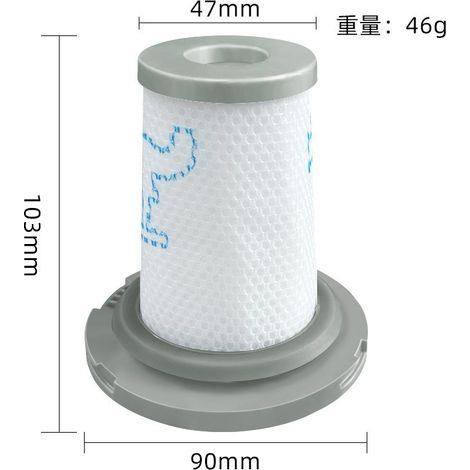 Filtre séparateur pour aspirateur sans fil X-Force Flex 8.60 de Rowenta, Lavable, Blanc et gris ZR009006 (1/5)