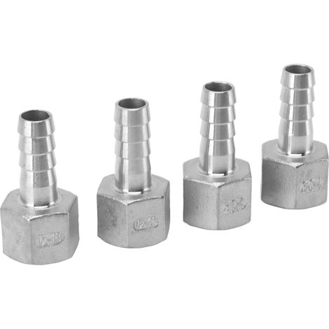 Raccord cannelé de tuyau 13 mm (1/2"), raccord cannelé, raccords de tuyauterie en acier inoxydable pour refroidisseurs de bière (1/5)