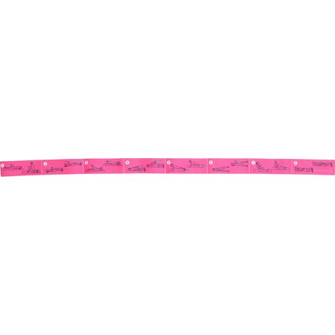 Boucles de résistance élastiques rose rouge, bandes de yoga pour étirement et fitness, lot de 5 niveaux de tension pour exercices de musculation (1/5)