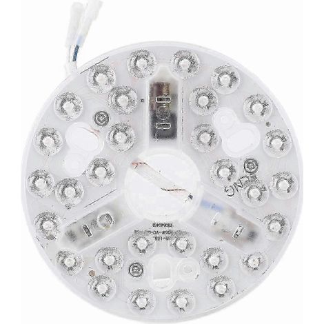 Kit d'éclairage LED pour ventilateur de plafond, rond de 13,5 cm (5,3 po), à intensité variable, 3 températures de couleur (3 000 K/4 200 K/6 500 K), 15 W, 95 V-265 V