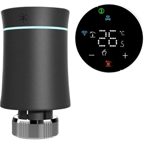 Thermostat intelligent pour radiateur BRT-100 avec WiFi, écran tactile LED et programmation 5+2, économie d’énergie (1/5)